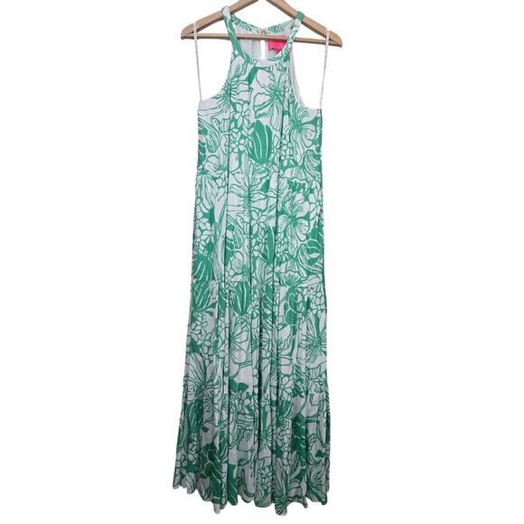 Lilly Pulitzer Beccalyn Halter Maxi Dress Size M Spearmint Green NEW NWT - Picture 5 of 14
